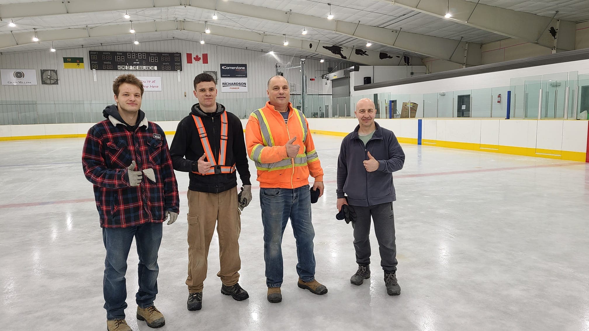 Albivic Construction team at Ituna Community Arena